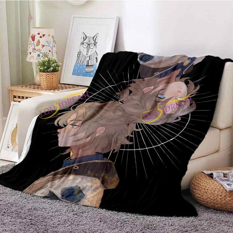 Fashion Genshin  Blanket Flannel Four Seasons Quilt Anime Breathable Super Warm Throw Blankets for Bedding Travel Bedding  Gifts