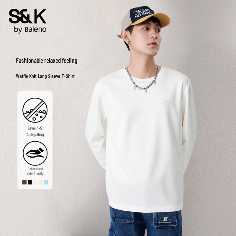 Baleno S&K Men s Waffle-Knit Long-Sleeve T-Shirt M