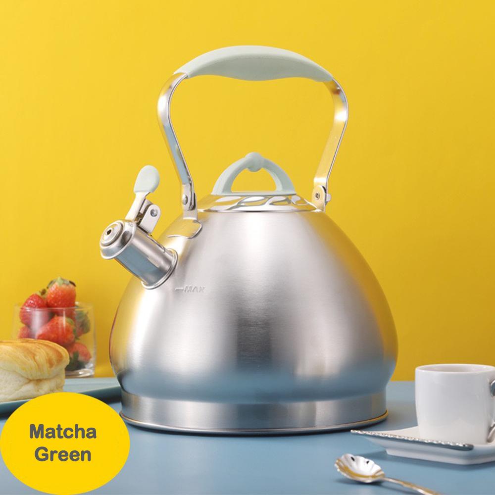 

Чайник со свистком из нержавеющей стали 304, Ресторанный бытовой чайник большой емкости, Индукционная плита газовая кастрюля для кипячения воды, 4,3 л 4.3L