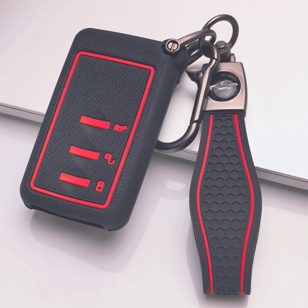 Silicone Key Cover for Subaru Forester Outback Crosstrek Impreza Ascent WRX BRZ Legacy XV with Keychain Anti Scratch Shockproof Car Remote Key Sleeve