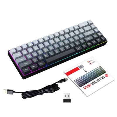 V200 68 Key RGB Gaming Keyboard with 3 Mode Connectivity Compatible for Multiple Devices