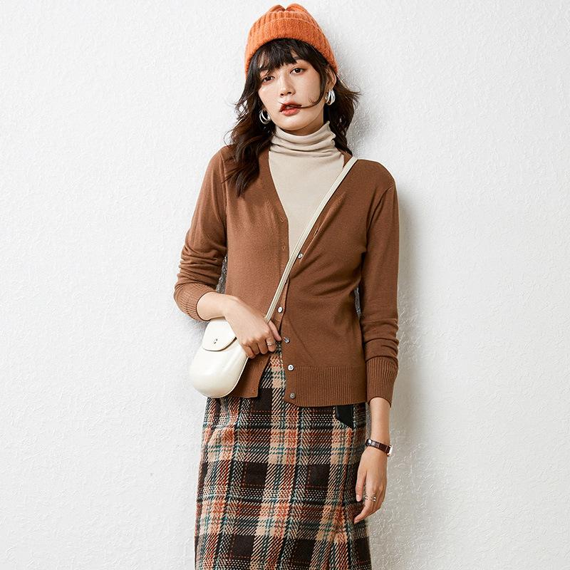 Women Cardigans Single Breasted Solid Knitted Shirt Spring Autumn Cardigan Korean Fashion V-neck Sweaters Knit Outerwear