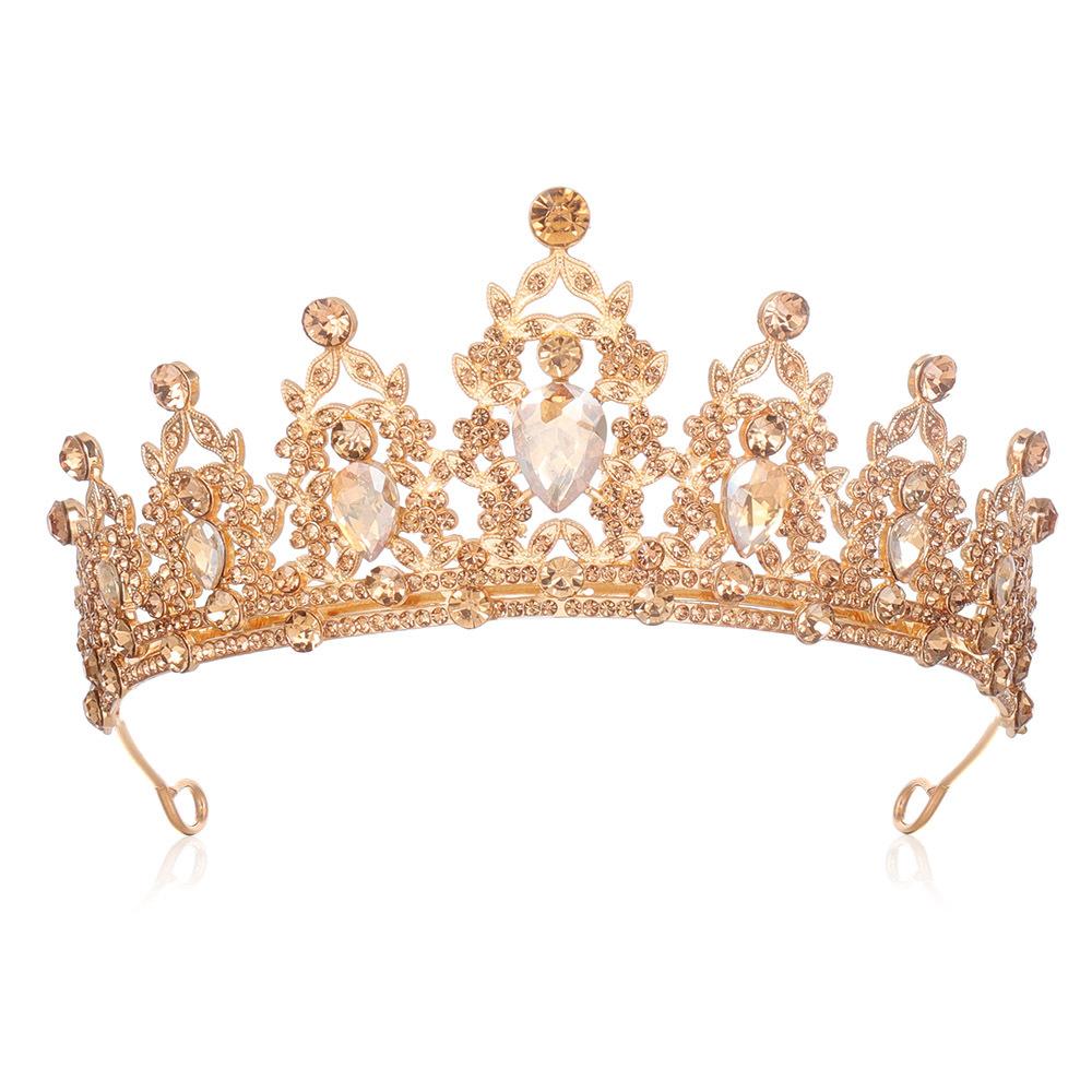 Jewel Bride Bridesmaids Comb Crown Baroque Birthday Wedding Banquet Headwear Crown Headband