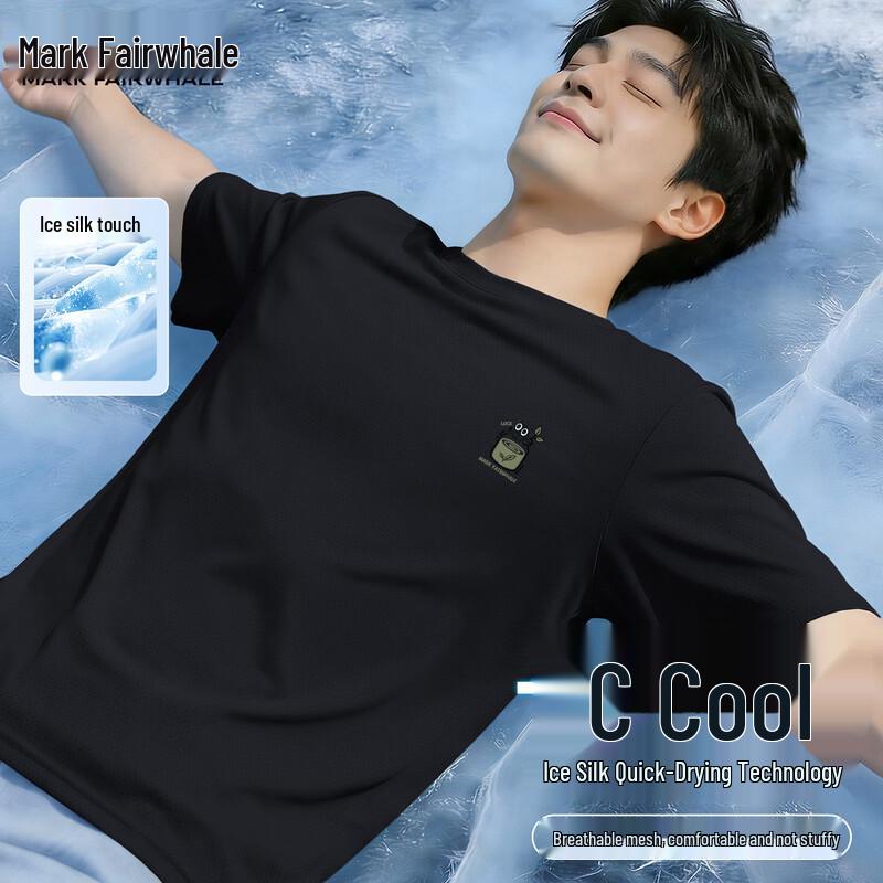 Mark Fairwhale Men s Cool-Touch Quick-Dry Short Sleeve T-Shirt L чёрный