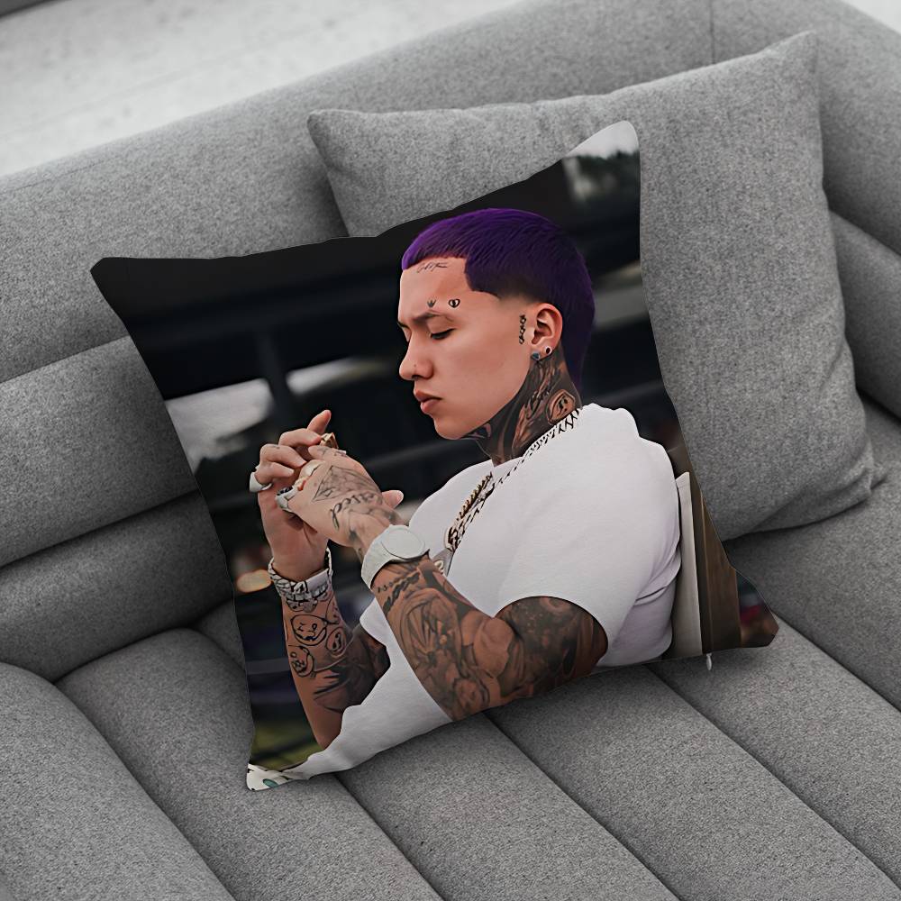 Blessd Cantante Rapper Pillow Case For Home Bedroom Car Office Decoration Living Room Sofa Cushion Cover Suitable