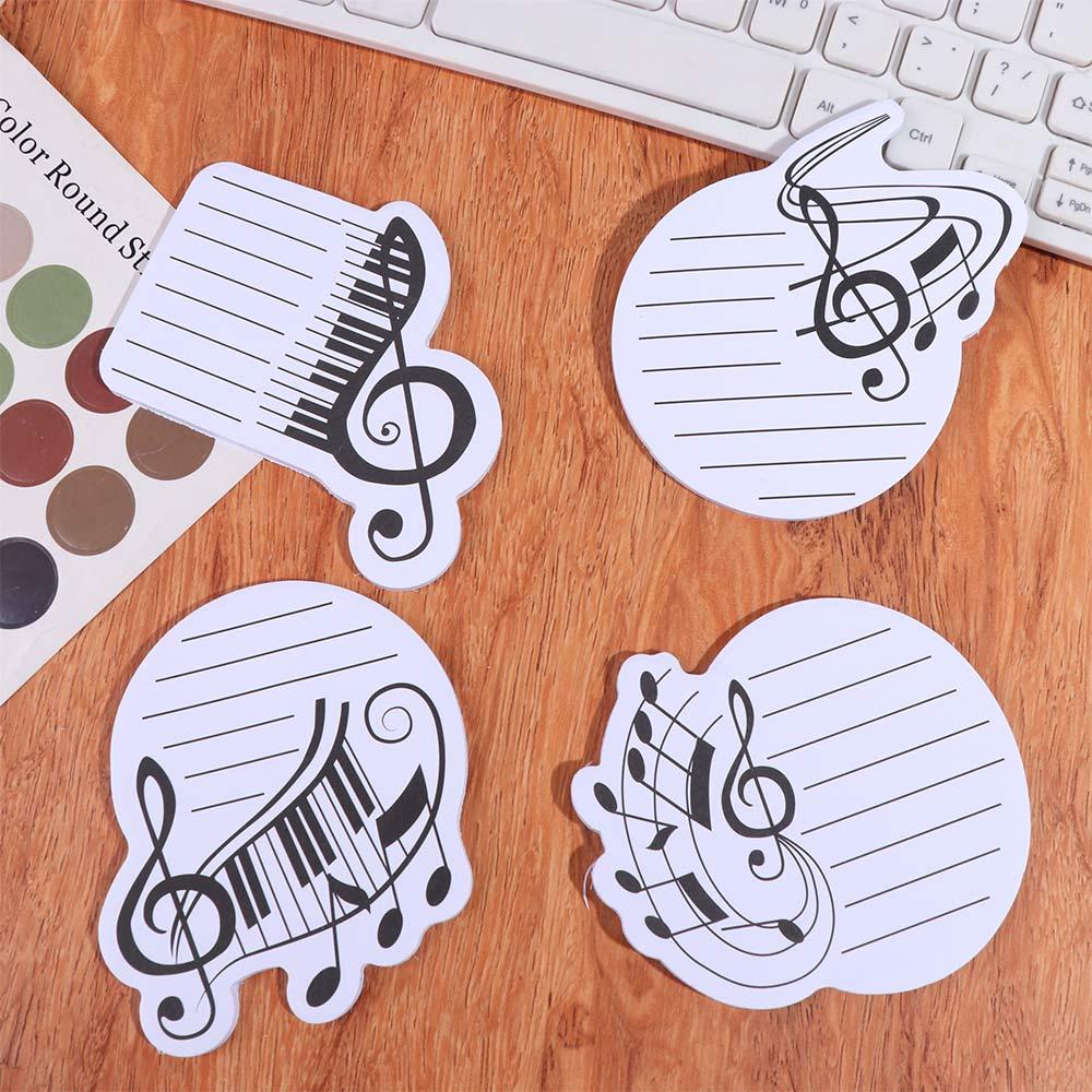 10Pcs/Set Various Music Shapes Music-themed Notepads Self-adhesive Writing Memo Pad  Notebooks