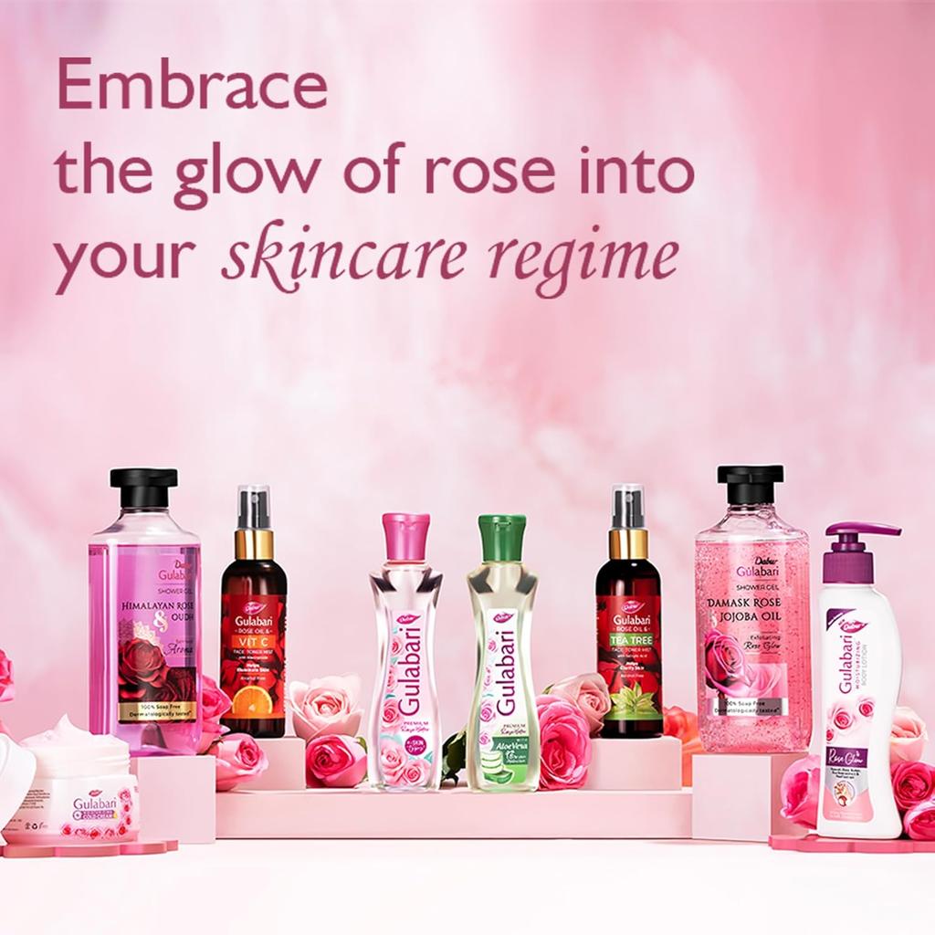 Dabur Gulabari Rosenwasser 120ml Packung mit 1 | Sanfter Gesichtsreiniger, Feuchtigkeitsspendendes Gesichtswasser, Tägliche Hautpflege-Essenz