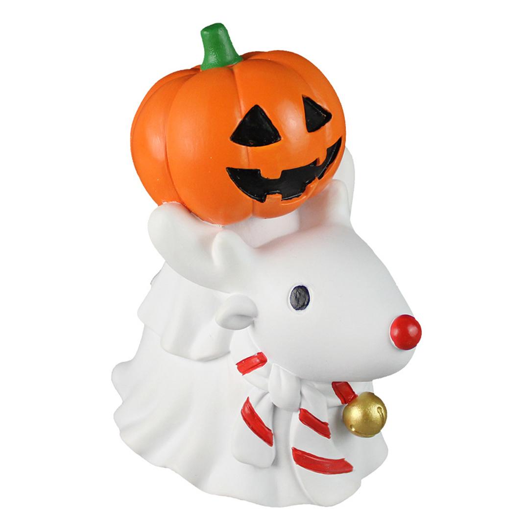 

Halloween Christmas Cute Small Ornaments Decorative Pumpkin Knight Reindeer Desktop Ornaments Decoration A