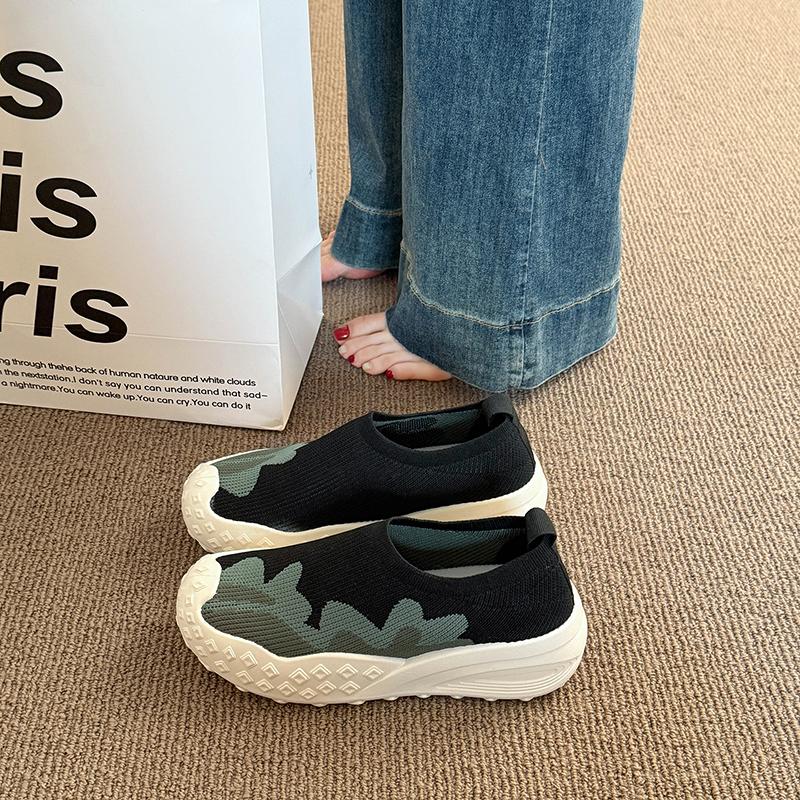 Fashion CRLAYDK Weave Loafers for Women Comfortable Slip On Work Flats Casual Walking Breathable Ladies Mom Shoes Travel Sneakers