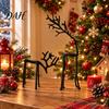 Gartenstatue Ornamente Weihnachten Rentierstatue, Kleine Hirschskulptur Figur, Modern Elegant Wohnzimmer Dekor Feiertag für Tischplatte, Kaminsims, Raum,