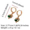 1 Pair Fashion Geometric Shapes Dangle Earrings for Women Cubic Zirconia Jewelry Daily Wedding Party Accessories