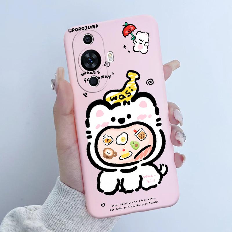 For Huawei Nova 12s Case FOA-LX9 Flower Girl Design Soft Silicone Cover For Huawei Nova 11 Nova11 Pro Ultra Nova12s Phone Cases