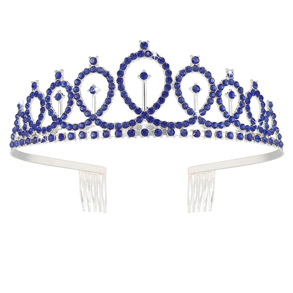 Festa Coroa Tiara Strass Coroa Acessório de Cabelo Primeiro Ano Número Aniversário Bolo Enfeite Liga Tiara