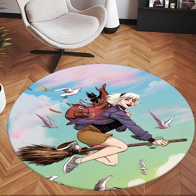 Sabrina (1) Rond Kantoortapijt Decoratief Vloerkleed voor Kantoor Slaapkamer Woonkamer en Huisruimte