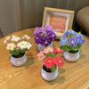 1PC Handmade Weaving Mini Potted Flowers DIY Home Office Desktop Decoration Potted Plants Wool Home Decoration