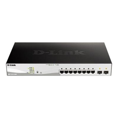 Switch - D-Link - DGS-1210-10MP - 8 Ports PoE+ - 2 Ports Gigabit SFP - L2+ Smart