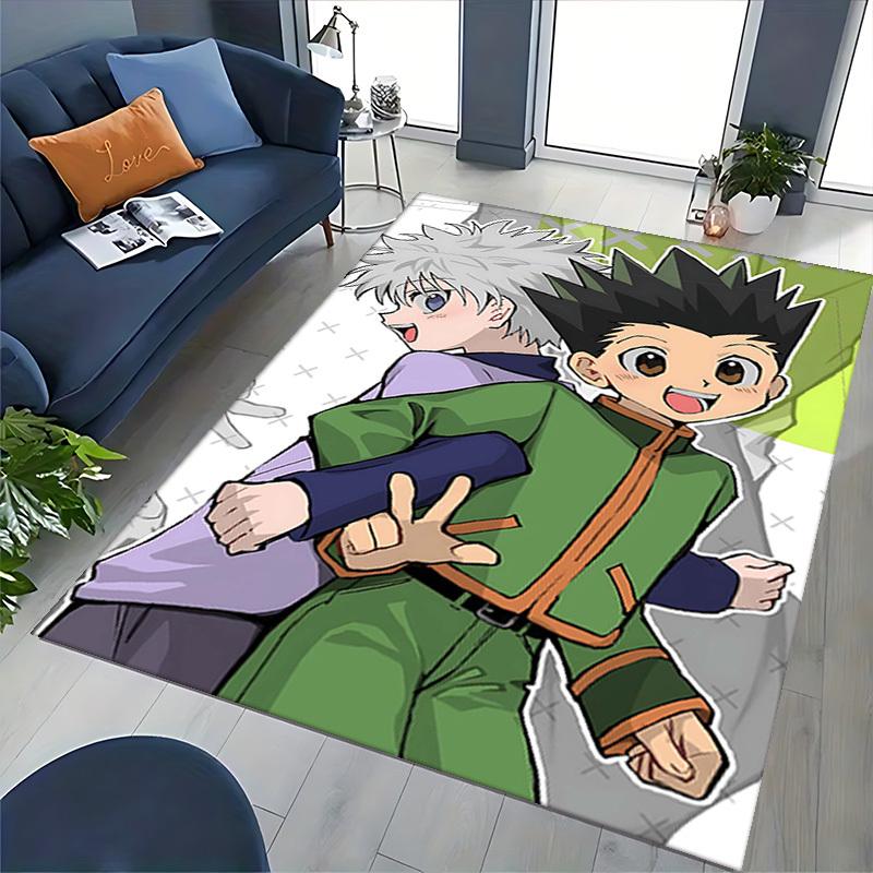 1pc Hunter X Hunter Killua and Gon Chair Mat - Anime Cartoon Design Office Chair Mat, Non-Slip Carpet for Home Decor, Suitable for All Seasons.U053