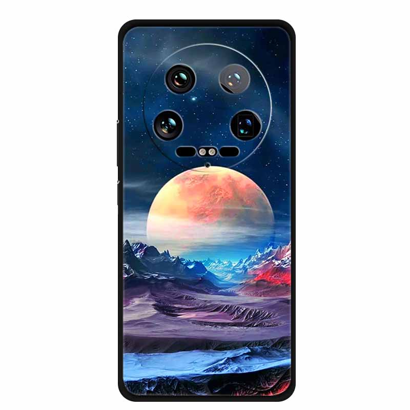 For Xiaomi 14 Ultra 5G Case 6.73''Animals Painted Silicone Soft TPU Coques for Xiaomi 14Ultra Shockproof Cover Shells Cool Wolf