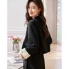 Mohanyimei New Chinese Style Disc Button Contrast Coat