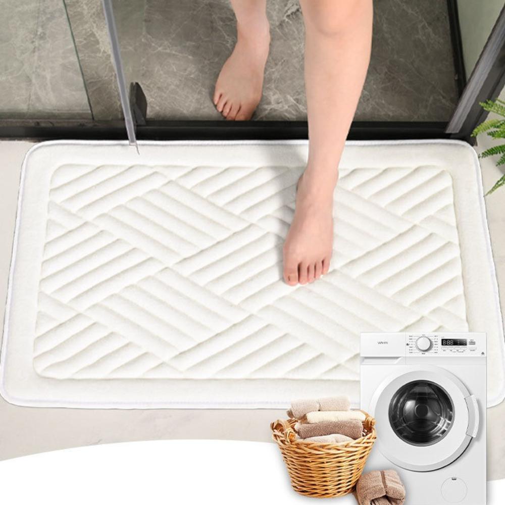 Schwamm Badezimmer Kaschmir Verdickungsmatte Bad Rutschfeste Teppiche In Waschbecken Badewanne Boden Teppich Duschraum Fußmatte Memory-Schaum 3D-Pad
