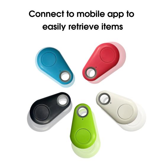 Rastreador Antiperdida Mini Duradero Portátil Gota de Agua Posicionamiento Preciso Comprobar Ubicación Compatible con Bluetooth Larga Espera Localizador de Llaves para el Hogar