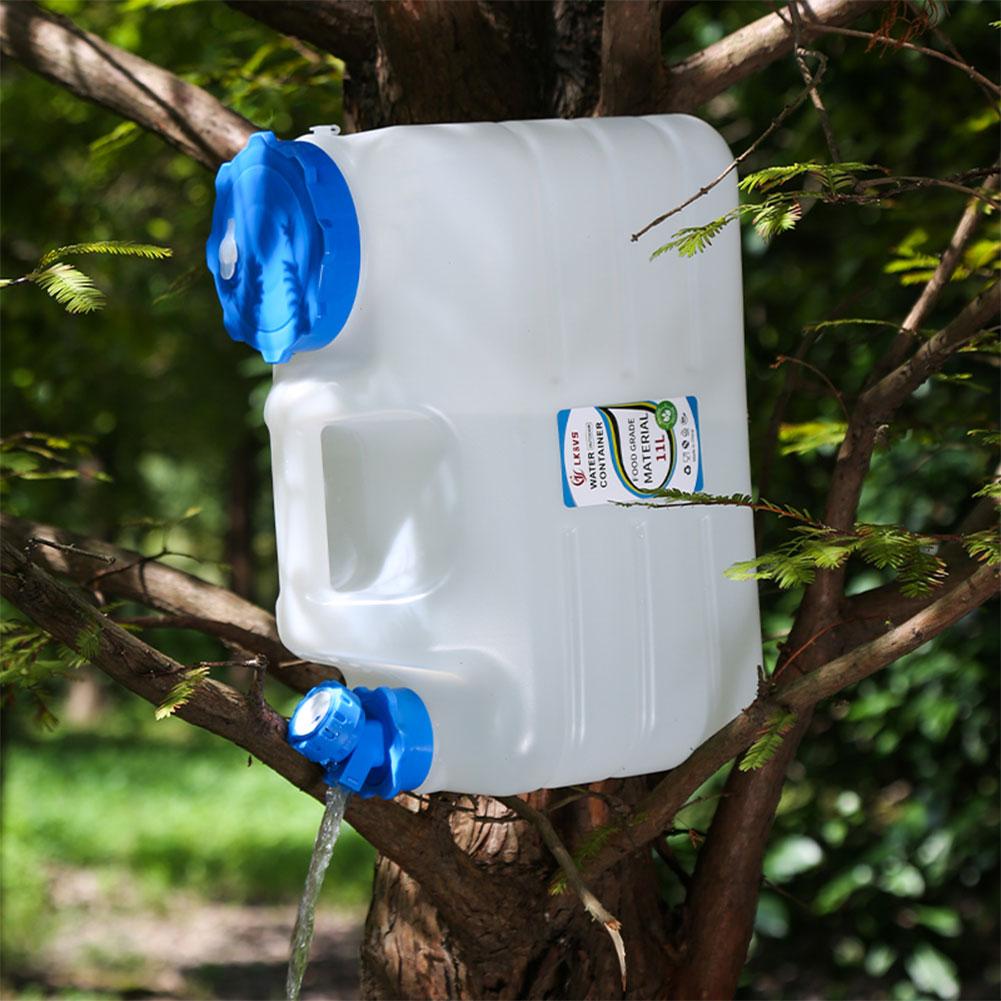 11L Water Storage Container with Faucet Drinking Water Bucket Large Capacity Water Dispenser Carrier for Outdoor Hiking