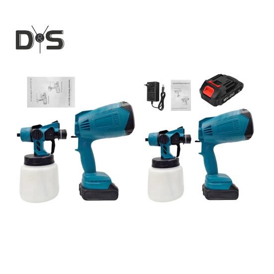 Cordless Paint Sprayer with Detachable Tank 3 Spray Patterns Adjustable Flow Control Battery Powered Handheld Paint Sprayer