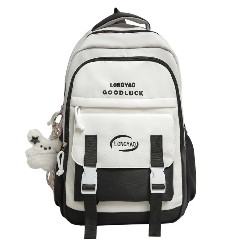 Backpack Large Capacity Student Schoolbag Color Contrast Backpack
