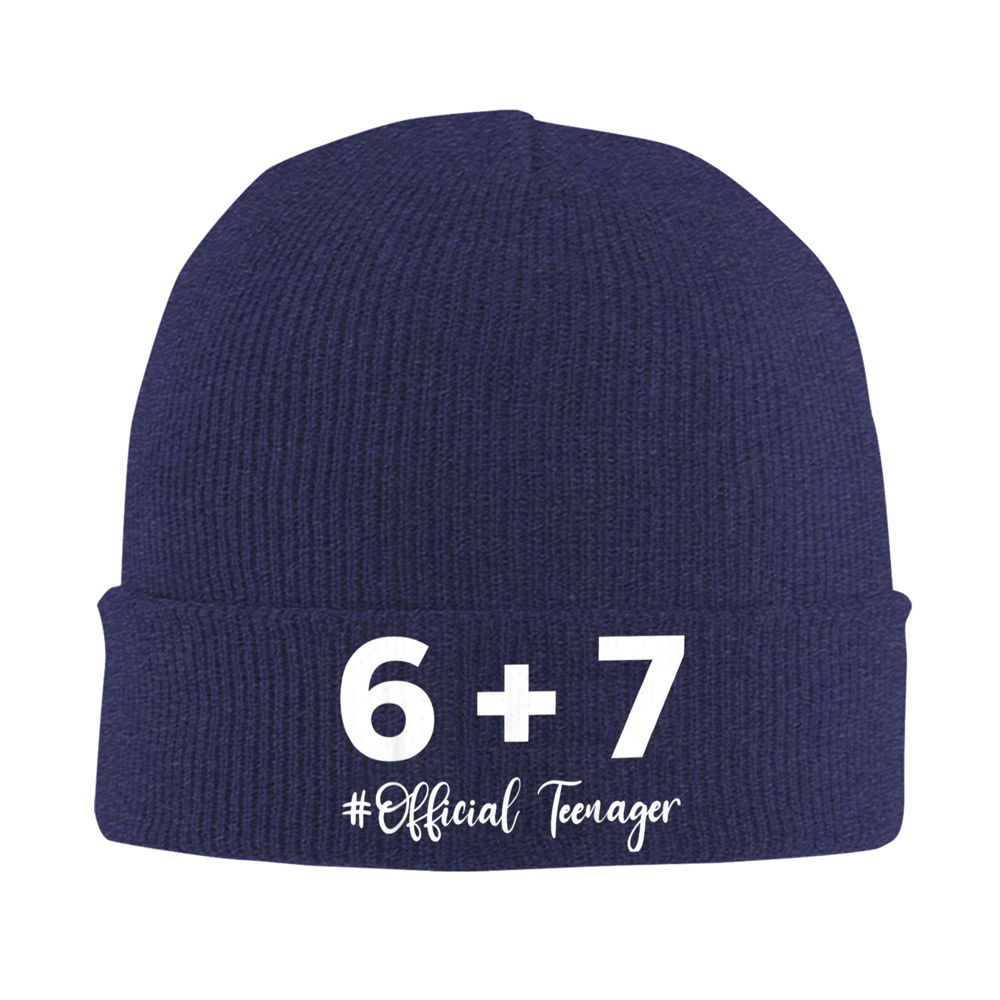 

Female Male Funny 13th Birthday Teenager 13 Year Old Beanie Hats Knit Hat Autumn Winter Outdoor Caps Custom Elastic Bonnet Hats One Size