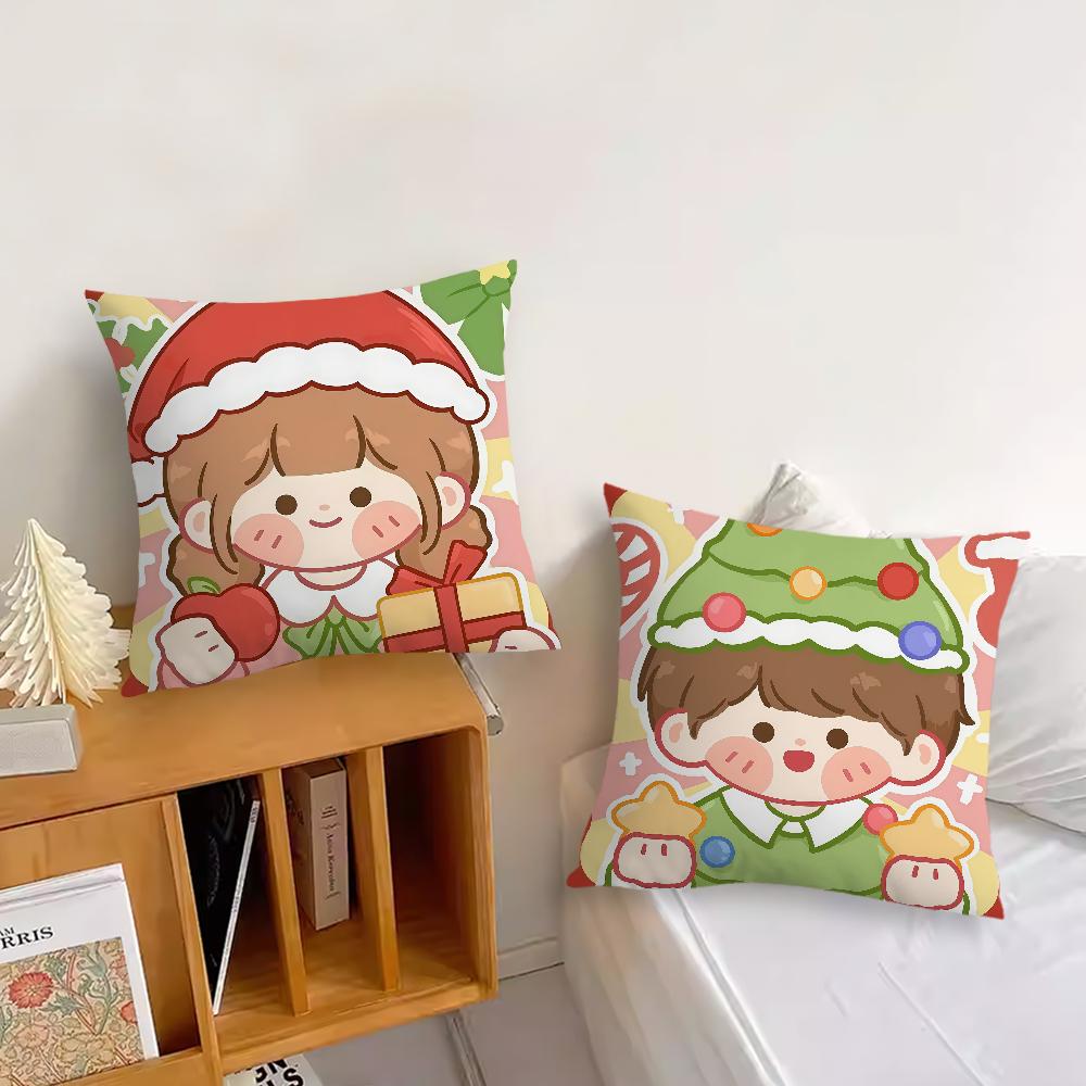 Christmas Cute Couple cushion cover Pillow Cover Decoration Room Home Sofa living Office Car Nordic Simplicity