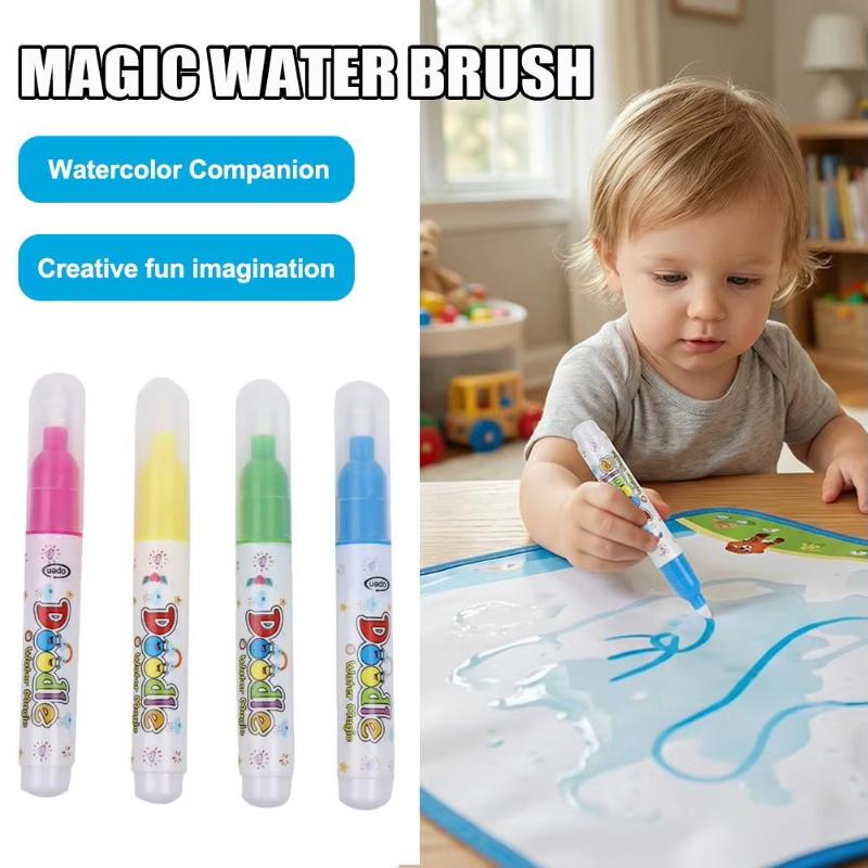 5Pcs Reusable Magic Water Pen For Water No Mess Refillable Coloring Paintbrush