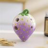Strawberry Six-Hole Ceramic Ocarina - Musical Instrument Toy for Kids