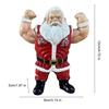 Yousheng Weihnachten Muskelprotz Weihnachtsmann Figur Bodybuilder Cartoon Weihnachtsmann Harz Statue Feiertagsparty Desktop Dekoration Ornament
