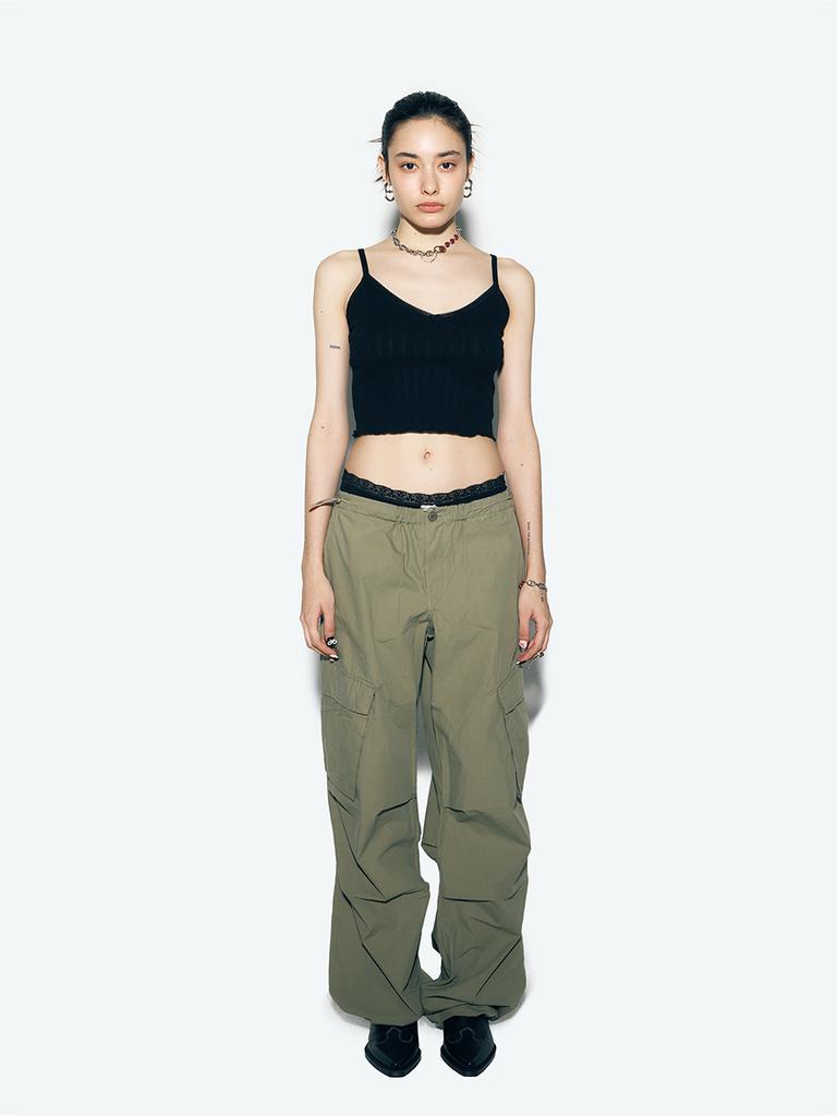 ASIF CALIE Parachute Cargo Pants Khaki