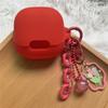 New Silicone Headphone Cover For Anker Soundcore Liberty 4 NC Wireless Earbuds Case Dustproof Earphone Charging Box With Keyring