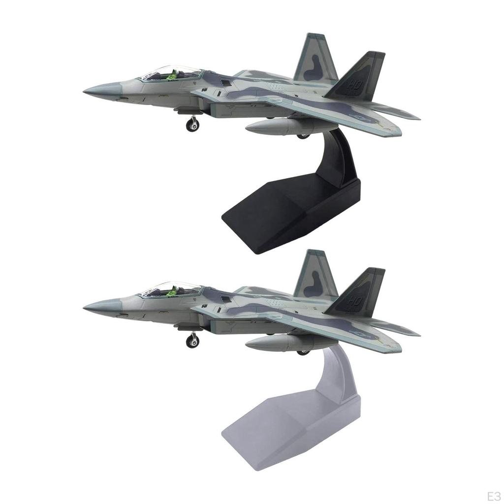 1/100 Scale F22 Fighter Aircraft Model with Display Stand for Home And Office