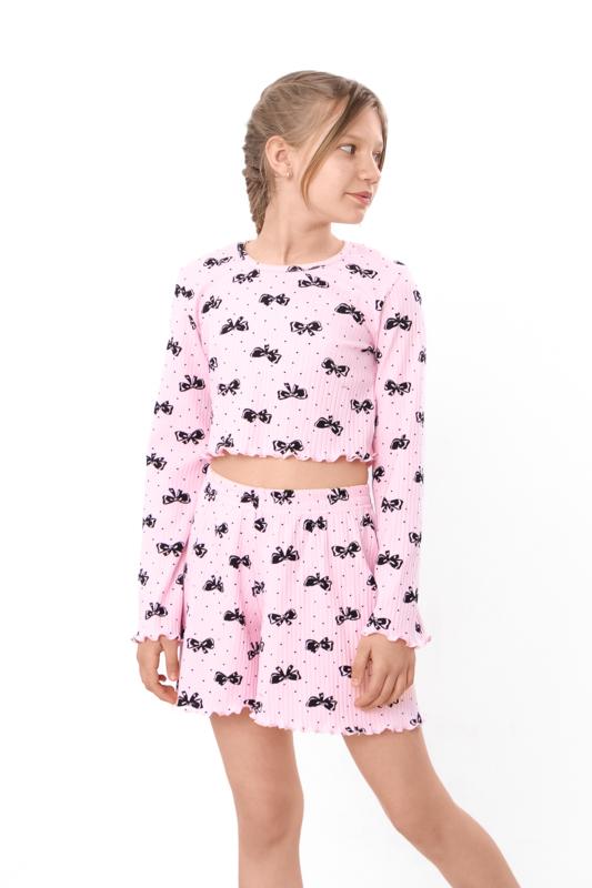 Girls Loungewear Set with Crop Top and Shorts, Summer 6497-097 HC