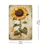 Metal Tin Sign Sunflowers Bees Wall Art Rustic Farmhouse Kitchen Decor 8x12 Inches
