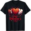 Happy Valentines Day Basketball Baseball Football Mens T-Shirt