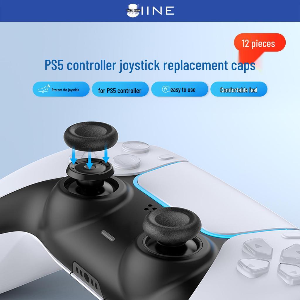 Binbok 12-Pack Joystick Caps for PS5/Switch - Replacement & Repair Caps