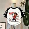 2026 Kids Adults Cartoon Soccer Player Print T Shirt CR7 Messi Neymar Yamal Haaland Short Sleeve Football Fans Parent-Child Top