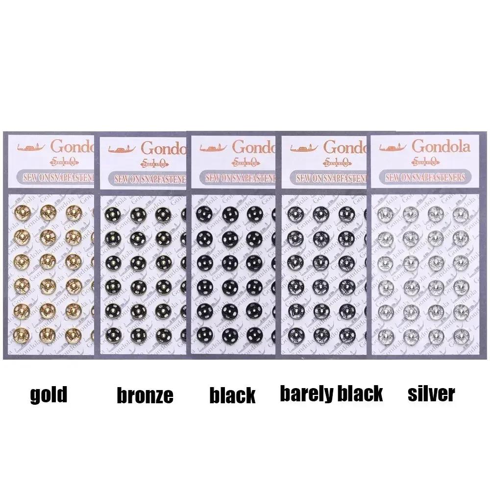 10/24pcs 5mm Invisible Snap Dollhoues Miniature Metal Buckles Mini Buttons Clothing Sewing Buckle DIY Doll Clothes