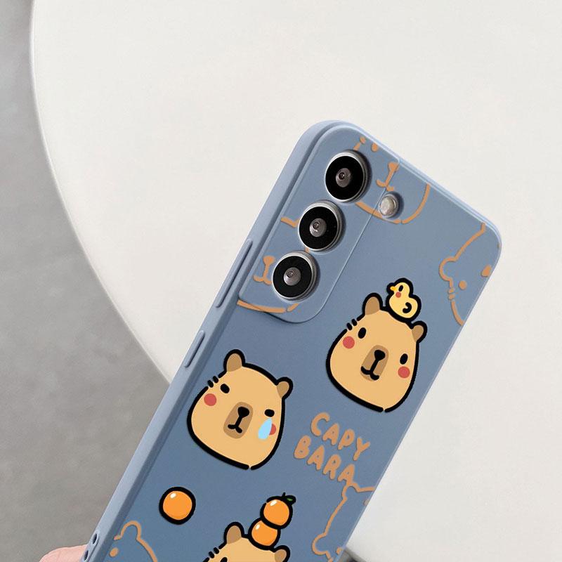 Cartoon Capybara Cute Phone Case For Samsung Galaxy S26 S25 Ultra S24 S23 S22 Plus S21 S20 FE S26Ultra A37 A57 5G Silicone Cover
