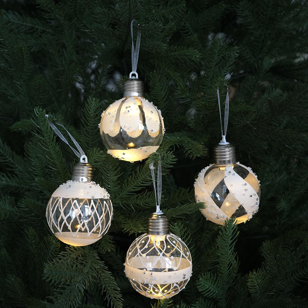 Luminous Christmas Tree Ornament: Decorative Plastic Ball