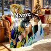 Custom Name Personalized Saint Seiya Print Blanket, Home Decor, Bedroom, Sofa, Camping, Couch, Gifts for Birthday Christmas