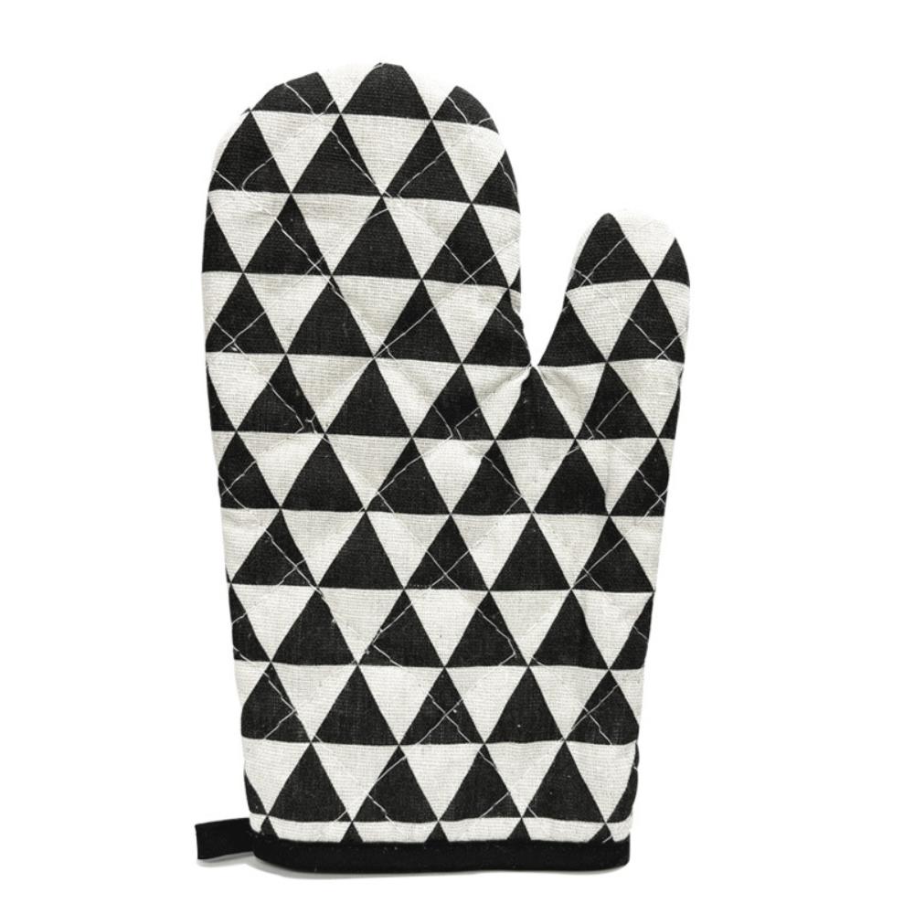Heat Resistant Checkered Oven Mitt – Durable Anti-Scalding Kitchen Glove for Microwave, Baking, and Cooking