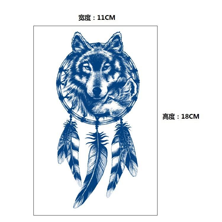 Stopniowa Zmiana Geometryczny Ziołowy Sok Lis Wieloryb Syrena Symulacja Naklejka Tatuaż, Kalkomania do Transferu Wodnego