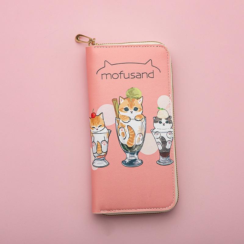 Long wallet Children's cartoon New large-capacity mobile phone wallet Zipper card bag Storage bag Clutch bag