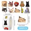 500pcs/Roll Funny Cat MEME Graffiti Stickers Cute Animal Cartoon Decals DIY Notebook Stationery Fridge Reward Seal Label Sticker