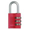 Padlocks - ABUS - Combination 30mm - Red - 145/30 - 3 Knurled.Bulk